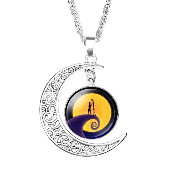 Nightmare Before Christmas Necklace Jack and Sally Meant to be. - Picture 12 of 16